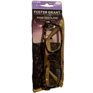 Foster Grant +1.00 Reading Glasses Leopard Print with Case